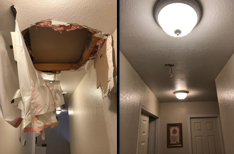 drywall photos before and after - Drywall Repair Chandler